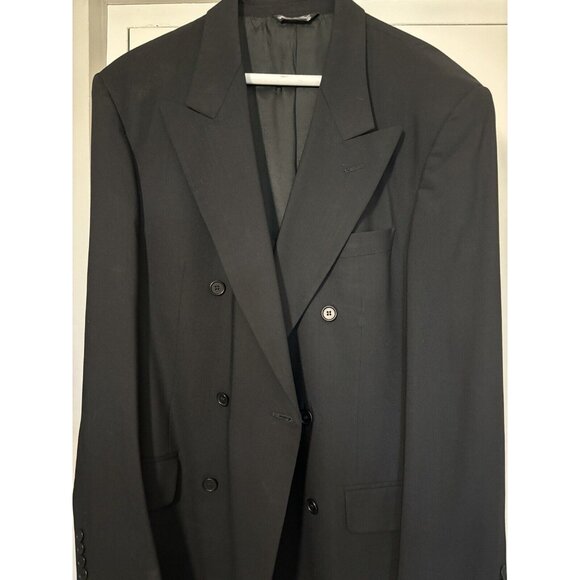 Vito Rufolo San Martino Mens Size 40L Wool Black Blazer Jacket Coat Italy - Picture 1 of 13